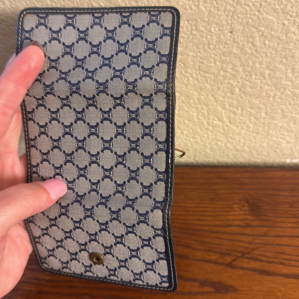 Celine Macadam Authentic Blue Canvas Keyholder Case missing key holders - Picture 5 of 14